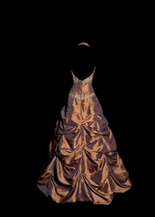 Vintage Ball Gown Halter Brown Sleeveless Long Prom Gown Fairy Prom Dresses SD2933