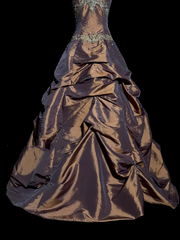 Vintage Ball Gown Halter Brown Sleeveless Long Prom Gown Fairy Prom Dresses SD2933