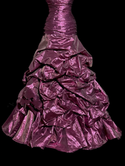 Aesthetic Mermaid Sweetheart Neckline Taffeta Prom Dress Ruffle Long Party Dress SD2941