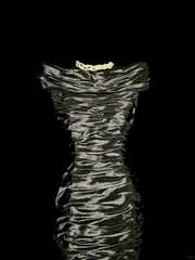 Vintage Sheath Off The Shoulder Silver Gray Sleeveless Long Prom Gown Fairy Prom Dresses SD2943