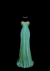 Vintage Mermaid Sweetheart Green Long Prom Gown Fairy Prom Dresses SD2944