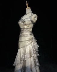 Retro Mermaid Long Prom Dresses New Long Evening Gowns SD2951