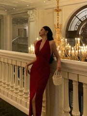 Sexy Sheath V Neckline Red Knee Length Prom Dresses Birthday Outfits SD590