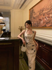 Pretty Sheath Halter Satin Floral Prom Dresses Birthday Outfits Evening Gown SD930