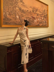 Pretty Sheath Halter Satin Floral Prom Dresses Birthday Outfits Evening Gown SD930