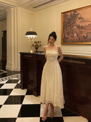 Elegant A Line Halter White Lace Prom Dresses Birthday Outfits Evening Gown SD945