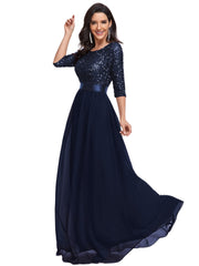 Women's Elegant Sequin Maxi Evening Dress