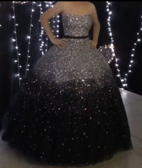Sparkly Beaded Sweetheart Ball Gowns Prom Dresses
