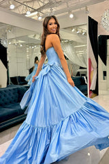 Sweet Ball Gown Scoop Neck Taffeta Pink Long Prom Dresses