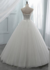 A-Line/Princess Tulle Sweetheart Wedding Dresses