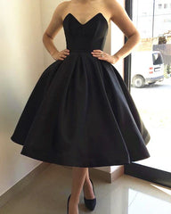 Tea long satin V-neck Homecoming dress