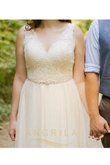 Princess V-neck Lace & Tulle Wedding Dresses