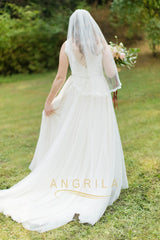 Princess V-neck Lace & Tulle Wedding Dresses