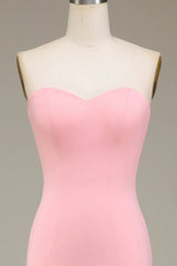Mermaid Sweetheart Satin Long Bridesmaid Dress