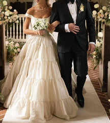 Weitese Dress Prom Dress Stores White Off Shoulder A-Line Lovely Wedding Dress Party Dress Formal Women's Dresses