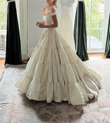 Weitese Dress Prom Dress Stores White Off Shoulder A-Line Lovely Wedding Dress Party Dress Formal Women's Dresses