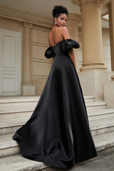 Aimishang Elegant Evening Dress Strapless A-Line Prom Dresses With High Slit