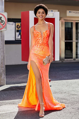 Aimishang Elegant Prom Dresses Deep V Neck Evening Dress Bodycon Sequins Gown