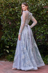 Aimishang Fashion Evening Dress Embellished Long Sleeve Gown Prom Dresses