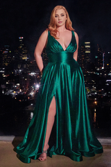 Aimishang Fashion Evening Dress Glitter Satin Sleeveless A-line Gown Prom Dresses
