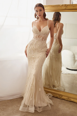 Aimishang Elegant Evening Dress Beaded Sleeveless Mermaid Dress Prom Dresses