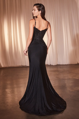 Aimishang Fashion Evening Dress Fitted Applique Satin Corset Gown Prom Dresses