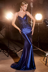 Aimishang Fashion Evening Dress Applique Satin Mermaid Dress Prom Dresses No With Gloves