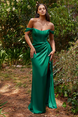 Aimishang Elegant Evening Dress Plus Size Corset Satin Gown Prom Dresses