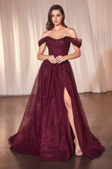 Aimishang Elegant Evening Dress Applique Off Shoulder A-line Gown Prom Dresses