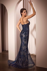 Aimishang Elegant Prom Dresses Formal DressesFitted Applique Sleeveless Gown Evening Dresses