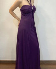 Aimishang Elegant Dresses Evening Wear Halter Purple Vintage Prom Dress Formal Party Dress