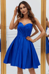 Royal Blue A-Line Sweetheart Short Homecoming Dress