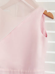 A-Line Jewel Half Sleeves Dress with Ruffles for Flower Girls