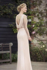 A-line/Princess Sexy Chiffon Bridesmaid Dresses Long Prom Dress