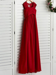 A-Line Square Neck Flower Girl Dress with Lace Ruching