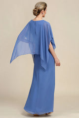 Sparkly Beaded Batwing Sleeves Mother of the Bride Dress