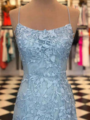 Baby Blue Mermaid Prom Dresses | Stock in USA