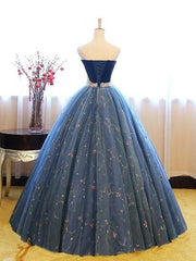 Ball Gown Sleeveless Sweetheart Floor-Length With Beading Net Dresses