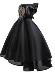 Beautiful A-Line Hi-Lo Flower Girl Dress With Bow Ruffles
