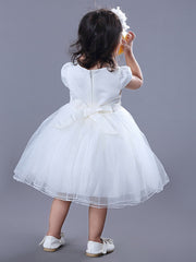 Beautiful Jewel Ball Gown Flower Girl Dress with Satin Tulle and Beadings Embroidery