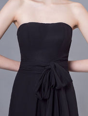 Black Jumpsuits Formal Evening Wedding Party Convertible Chiffon Long One Size Fits All Bridesmaid Dresses