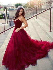 Bridelily Ball Gown Sleeveless Sweetheart Court Train Tulle Dresses