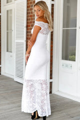 Chic Off-the-Shoulder Mermaid Lace Long Evening Dress