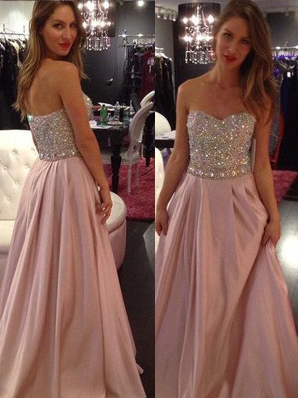 Chiffon Sweetheart Sleeveless A-line Floor-Length With Beading Dresses