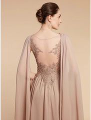 Aimishang  A-Line Mother of the Bride Dress Wedding Guest Elegant V Neck Ankle Length Chiffon Lace Sleeveless with Ruching Solid Color