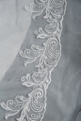 Elegant Long Sleeve Ball Gown Wedding Dress with Lace Appliques