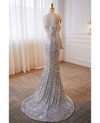 Sparkling lavender color sleeveless off shoulder sequin evening dress with lavender color mermaid backless strap and floor length evening dress