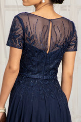 Aimishang Elegant Evening Dress Embroidered Short Sleeve Gown Prom Dresses