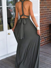 Empire Sleeveless V-Neck Floor-Length With Ruched Chiffon Dresses