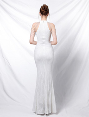 Prom Dresses Sparkle Shine Dress Formal Floor Length Sleeveless Sequined with
